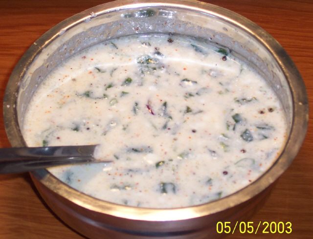 Spinach raita Spinach raita picture